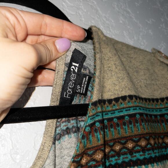 Forever 21 Tan Native‎ American Print A-Line Dress Size Small - Picture 4 of 6